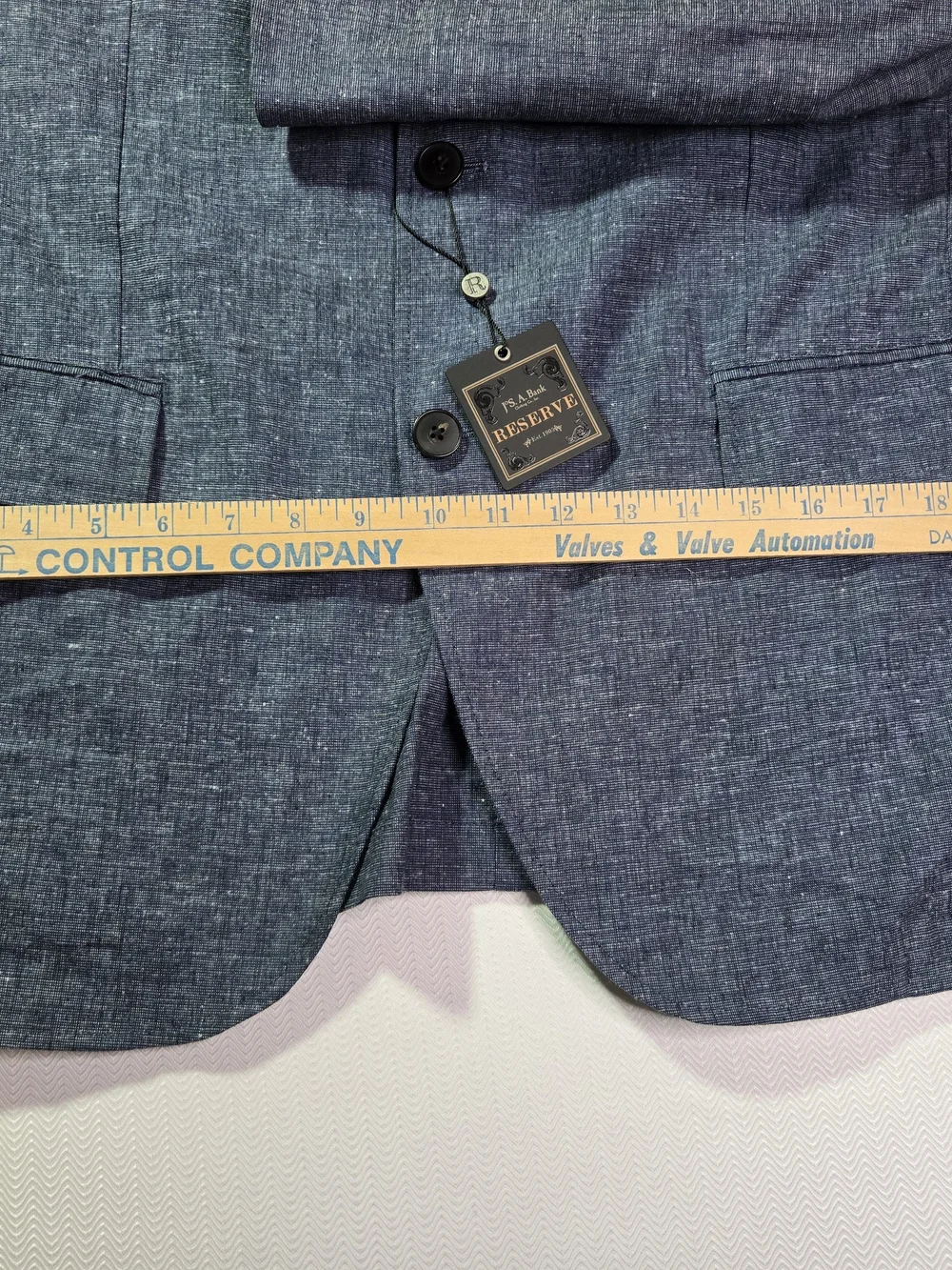 Jos A Bank RESERVE Men's Blue Sport Coat UNSTRUCTURED Jacket LINEN Blazer XL NWT